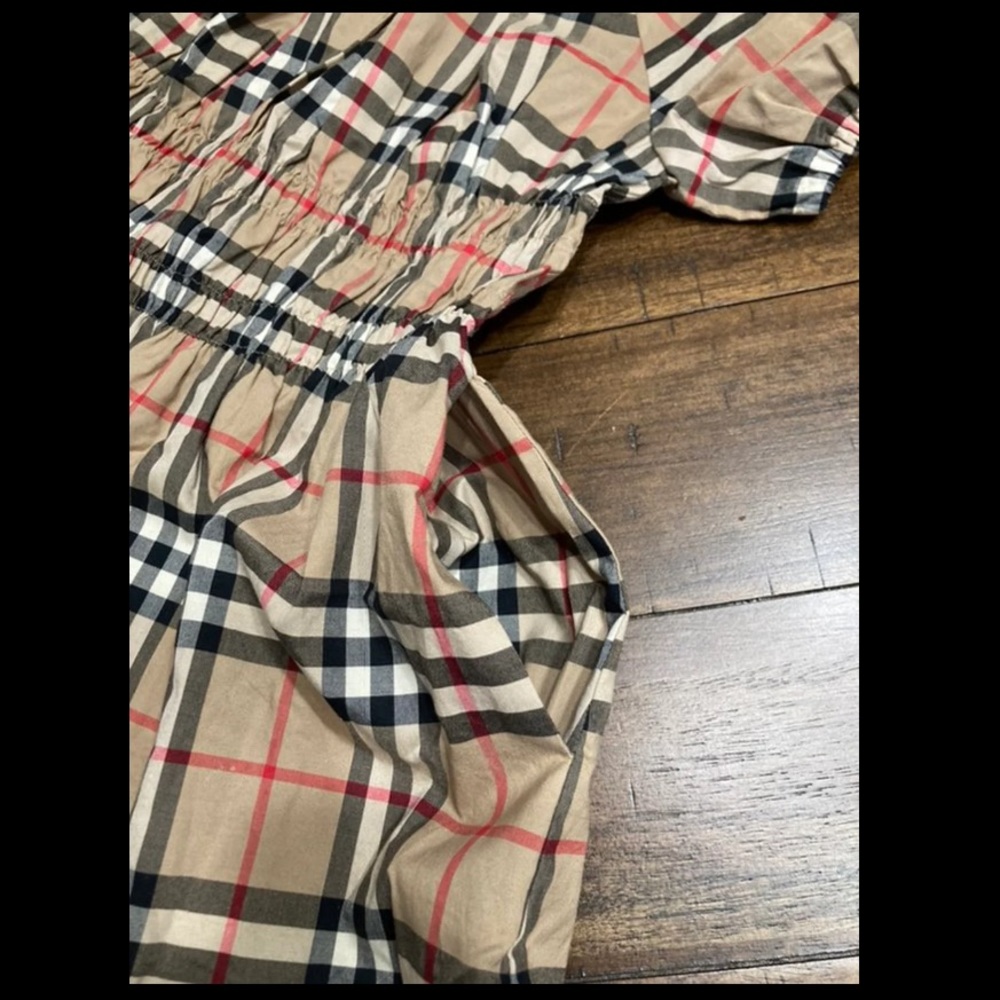 NWT Burberry 3T Joyce Smocked Vintage Check Dress - Picture 10 of 15